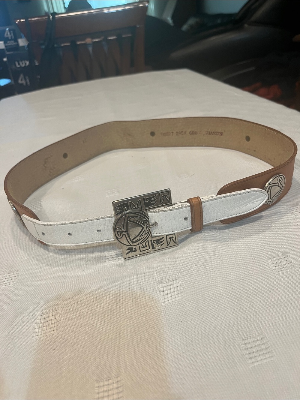Ginnie Johansen Tribal Leather Belt 24SX